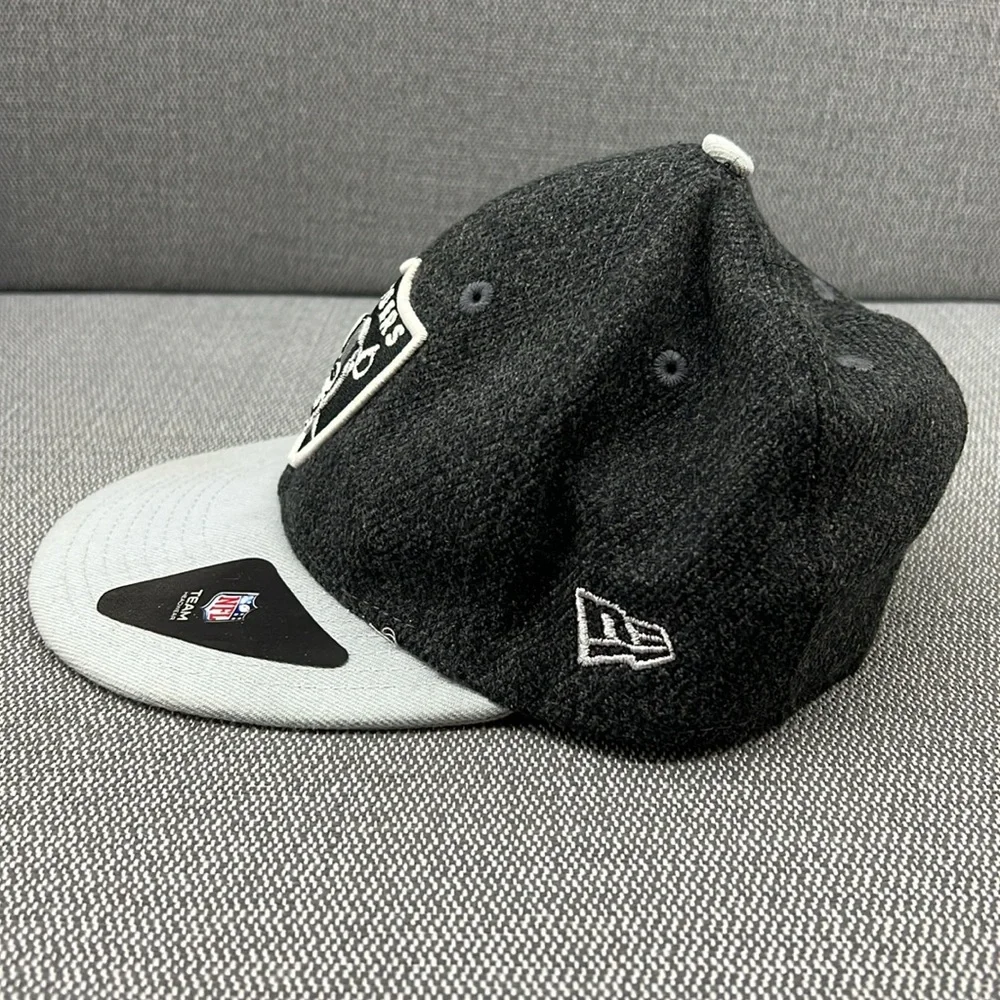 Oakland Raiders Logo NFL New Era 9Fifty Gray SnapBack Adjustable Cap Hat‎ OS
